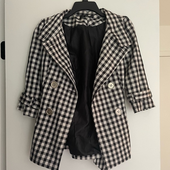 Trench coat black and white size xs/s - Picture 2 of 2